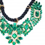 Emerald Green Art Deco Mosaic Necklace